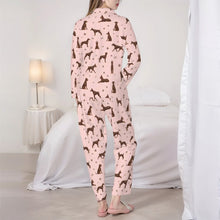 Load image into Gallery viewer, Doberman Pajamas for Women - XL Available - Yes I Love Red and Tan Dobermans-Pajamas-Apparel,Doberman,Dog Mom Gifts,Pajamas-4