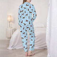 Load image into Gallery viewer, Doberman Pajamas for Women - XL Available - Yes I Love Red and Tan Dobermans-Pajamas-Apparel,Doberman,Dog Mom Gifts,Pajamas-5