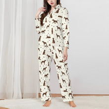 Load image into Gallery viewer, Doberman Pajamas for Women - XL Available - Yes I Love Red and Tan Dobermans-Pajamas-Apparel,Doberman,Dog Mom Gifts,Pajamas-White-XS-1