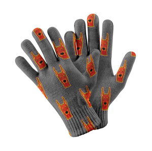 Doberman Red Neon Touch Screen Gloves-Accessories-Accessories, Doberman, Dog Dad Gifts, Dog Mom Gifts, Gloves-Gray-2