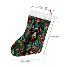 Load image into Gallery viewer, Doberman&#39;s Christmas Canopy Christmas Stocking-Christmas Ornament-Christmas, Doberman, Home Decor-26X42CM-White1-3