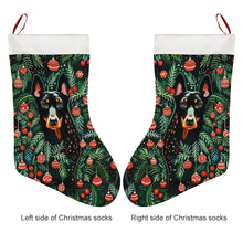 Load image into Gallery viewer, Doberman&#39;s Christmas Canopy Christmas Stocking-Christmas Ornament-Christmas, Doberman, Home Decor-26X42CM-White1-4