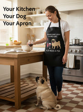 Load image into Gallery viewer, Personalized “A Woman Cannot Survive on Wine…” Custom Dog Apron-Personalized Dog Gifts-Accessories,Apron,Dog Mom Gifts,Personalize Artwork-3