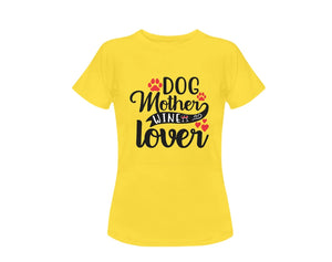 Dog Mother Wine Lover Women's T-shirt-Apparel-Apparel, Dogs, Shirt, T Shirt-Yellow-Small-3