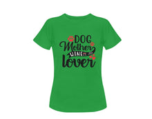 Load image into Gallery viewer, Dog Mother Wine Lover Women&#39;s T-shirt-Apparel-Apparel, Dogs, Shirt, T Shirt-Green-Small-4