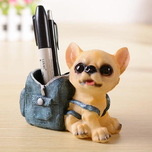 Doggo Love Resin Desktop Pen or Pencil Holder FigurineHome DecorChihuahua