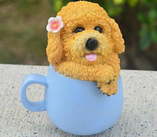 Load image into Gallery viewer, Doodle Love Garden Statues-Home Decor-Cockapoo, Dogs, Doodle, Goldendoodle, Home Decor, Labradoodle, Maltipoo, Statue, Toy Poodle-Doodle Inside a Cup - Yellow-21