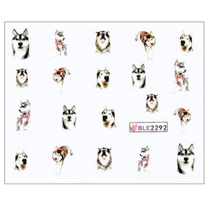 Doodle Love Nail Art Stickers-Accessories-Accessories, Dogs, Doodle, Goldendoodle, Labradoodle, Nail Art-Siberian Husky-11