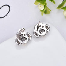 Load image into Gallery viewer, Doodle Love Stone Studded Silver Earrings-Dog Themed Jewellery-Dogs, Doodle, Earrings, Goldendoodle, Jewellery, Labradoodle-5