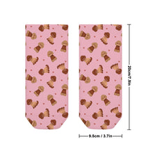 Load image into Gallery viewer, Doodle Socks - Ankle Length - Playful Doodles in Christmas Doodle-Accessories-Accessories,Dog Dad Gifts,Doodle,Socks-14