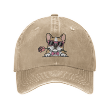 Load image into Gallery viewer, Personalized French Bulldog Baseball Cap - Romeo French Bulldog Design - Match Your Dog's Coat Color-Hats &amp; Caps-Accessories,Baseball Caps,Dog Mom Gifts,French Bulldog-Beige-One Size-4