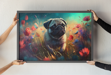 Pug canvas art best sale