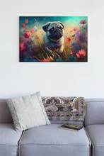 Load image into Gallery viewer, Dreamy Pug in Floral Elegance Wall Art Poster-Art-Dog Art, Home Decor, Poster, Pug-4