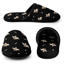 Load image into Gallery viewer, Frenchie Slippers for Women - Adorable Fawn Frenchie Love - Flannel-Accessories,Dog Mom Gifts,French Bulldog,Slippers-20