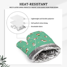 Load image into Gallery viewer, Playful Red Husky Adventures Oven Mitts and Pot Holder Set-Kitchen Decor-Accessories,Dog Mom Gifts,Siberian Husky-10