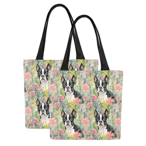 Nature's Palette Boston Terrier Large Canvas Tote Bags - Set of 2-Accessories-Accessories, Bags, Boston Terrier-12