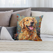 Load image into Gallery viewer, Ebullient Bliss Golden Retriever Plush Pillow Case-Cushion Cover-Dog Dad Gifts, Dog Mom Gifts, Golden Retriever, Home Decor, Pillows-2