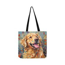Load image into Gallery viewer, Ebullient Bliss Golden Retriever Shopping Tote Bag-Accessories-Accessories, Bags, Dog Dad Gifts, Dog Mom Gifts, Golden Retriever-White-ONESIZE-2