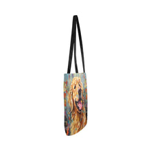 Load image into Gallery viewer, Ebullient Bliss Golden Retriever Shopping Tote Bag-Accessories-Accessories, Bags, Dog Dad Gifts, Dog Mom Gifts, Golden Retriever-White-ONESIZE-3