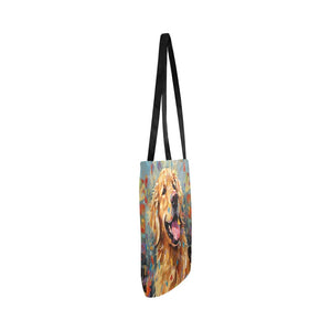 Ebullient Bliss Golden Retriever Shopping Tote Bag-Accessories-Accessories, Bags, Dog Dad Gifts, Dog Mom Gifts, Golden Retriever-White-ONESIZE-3