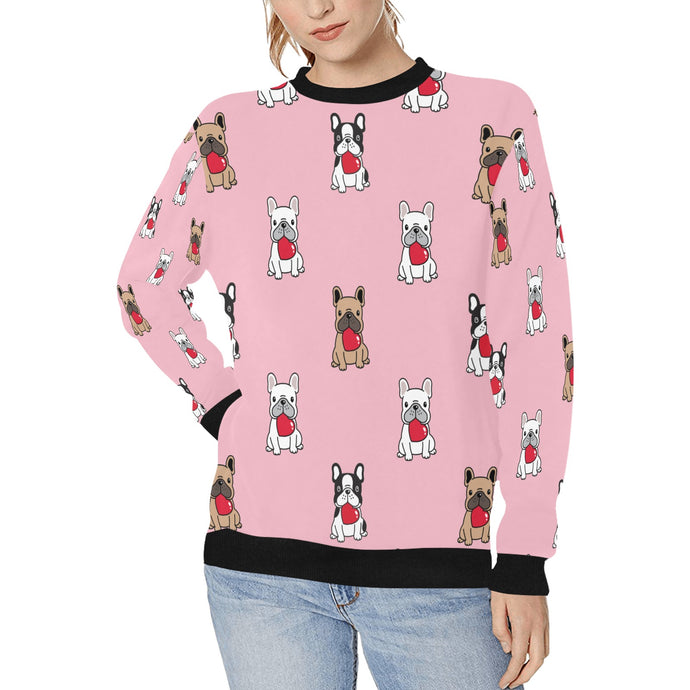 My Heart Belongs to French Bulldogs Women's Sweatshirt - 4 Colors-Apparel-Apparel, Christmas, French Bulldog, Sweatshirt-1