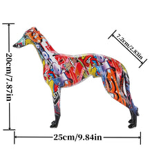 Load image into Gallery viewer, Edgy Creative Graffiti Greyhound Statue-10