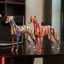 Load image into Gallery viewer, Edgy Creative Graffiti Greyhound Statue-13