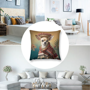 El Elegante Amigo Fawn Chihuahua Plush Pillow Case-Chihuahua, Dog Dad Gifts, Dog Mom Gifts, Home Decor, Pillows-2