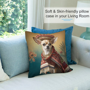 El Elegante Amigo Fawn Chihuahua Plush Pillow Case-Chihuahua, Dog Dad Gifts, Dog Mom Gifts, Home Decor, Pillows-3