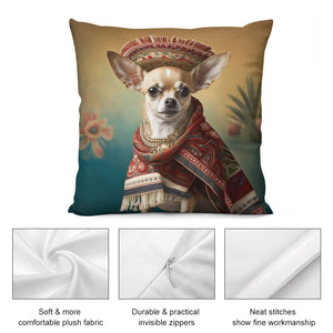 El Elegante Amigo Fawn Chihuahua Plush Pillow Case-Chihuahua, Dog Dad Gifts, Dog Mom Gifts, Home Decor, Pillows-8