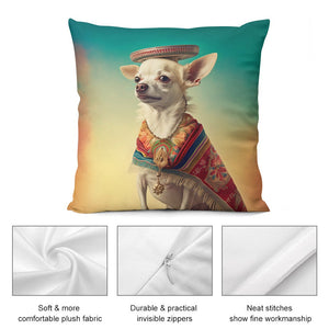 El Elegante Cream Chihuahua Plush Pillow Case-Chihuahua, Dog Dad Gifts, Dog Mom Gifts, Home Decor, Pillows-6