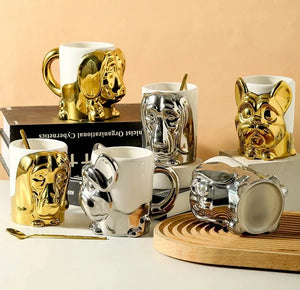 Electroplated 3D Beagle Ceramic Coffee Mugs-Mug-Accessories, Beagle, Dog Mom Gifts, Home Decor, Mugs-2