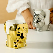 Load image into Gallery viewer, Electroplated 3D Dachshund Ceramic Coffee Mugs-Mug-Accessories, Dachshund, Dog Mom Gifts, Home Decor, Mugs-18