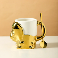 Load image into Gallery viewer, Electroplated 3D Dachshund Ceramic Coffee Mugs-Mug-Accessories, Dachshund, Dog Mom Gifts, Home Decor, Mugs-19