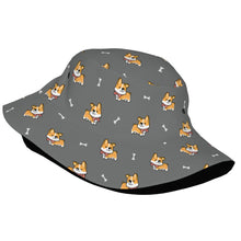 Load image into Gallery viewer, Elegant Corgi Delight Bucket Hat-Hats &amp; Caps-Accessories,Corgi,Dog Dad Gifts,Dog Mom Gifts,Hats-50