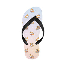 Load image into Gallery viewer, Elegant Corgi Delight Unisex Slippers - 7 Gradients-CornflowerBlue12-S-18