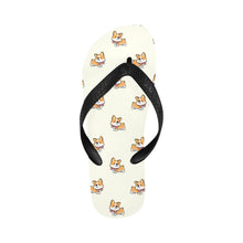 Load image into Gallery viewer, Elegant Corgi Delight Unisex Slippers - 7 Gradients-Ivory-S-21