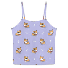 Load image into Gallery viewer, Elegant Corgi Delight Women's Cami and Shorts Pajama Set-13