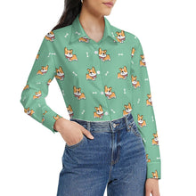Load image into Gallery viewer, Elegant Corgi Delight Women's Shirt-11