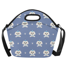 Load image into Gallery viewer, Elegant Maltese Puppy Neoprene Lunch Bag-CornflowerBlue1-ONESIZE-5