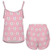 Load image into Gallery viewer, Elegant Maltese Puppy Women's Cami and Shorts Pajama Set-11