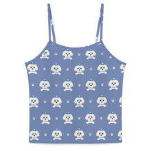 Load image into Gallery viewer, Elegant Maltese Puppy Women's Cami and Shorts Pajama Set-13