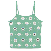 Load image into Gallery viewer, Elegant Maltese Puppy Women's Cami and Shorts Pajama Set-17