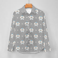 Load image into Gallery viewer, Elegant Maltese Puppy Women&#39;s Shirt-22