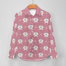 Load image into Gallery viewer, Elegant Maltese Puppy Women&#39;s Shirt-3