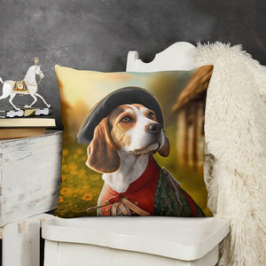 Elizabethan Fantasy Beagle Plush Pillow Case-Cushion Cover-Beagle, Dog Dad Gifts, Dog Mom Gifts, Home Decor, Pillows-4