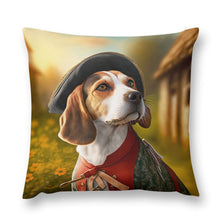 Load image into Gallery viewer, Elizabethan Fantasy Beagle Plush Pillow Case-Cushion Cover-Beagle, Dog Dad Gifts, Dog Mom Gifts, Home Decor, Pillows-6