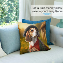 Load image into Gallery viewer, Elizabethan Fantasy Beagle Plush Pillow Case-Cushion Cover-Beagle, Dog Dad Gifts, Dog Mom Gifts, Home Decor, Pillows-7