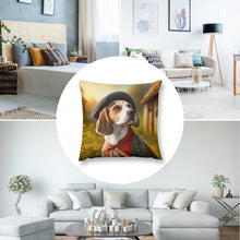 Load image into Gallery viewer, Elizabethan Fantasy Beagle Plush Pillow Case-Cushion Cover-Beagle, Dog Dad Gifts, Dog Mom Gifts, Home Decor, Pillows-8