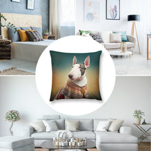 Load image into Gallery viewer, Elizabethan Whimsy Bull Terrier Plush Pillow Case-Bull Terrier, Dog Dad Gifts, Dog Mom Gifts, Home Decor, Pillows-2